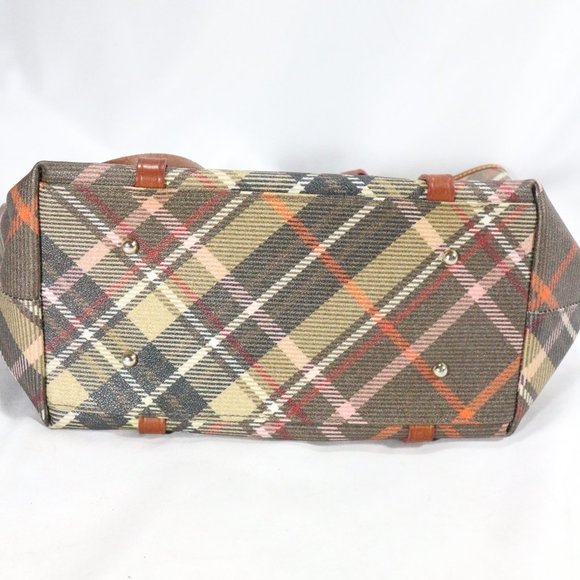 DOONEY & BOURKE Tartan Plaid Shopper Tote Purse VTG - Picture 15 of 16